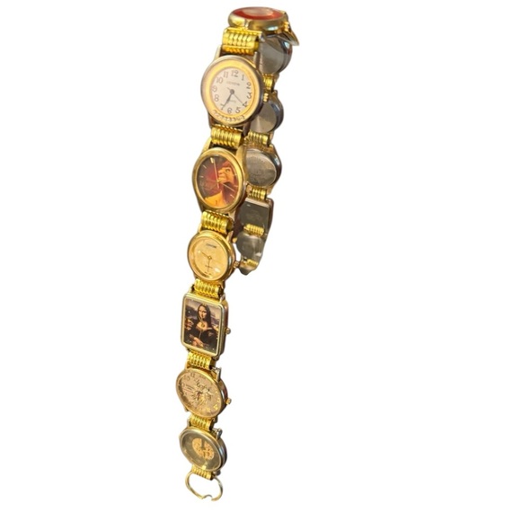 Handmade Unique Watch Purse Strap w/ Gold Accents - Picture 7 of 16